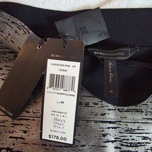 BCBGMaxAzria Metallic Black Pencil Skirt